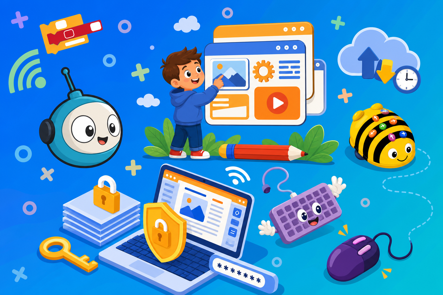 Illustration Digital Discovery : découverte du numérique pour les 7-9 ans