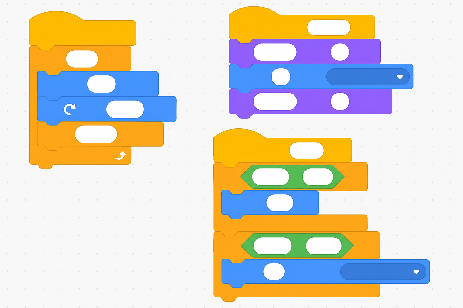 Illustration Programmation Blox : blocs de programmation visuelle